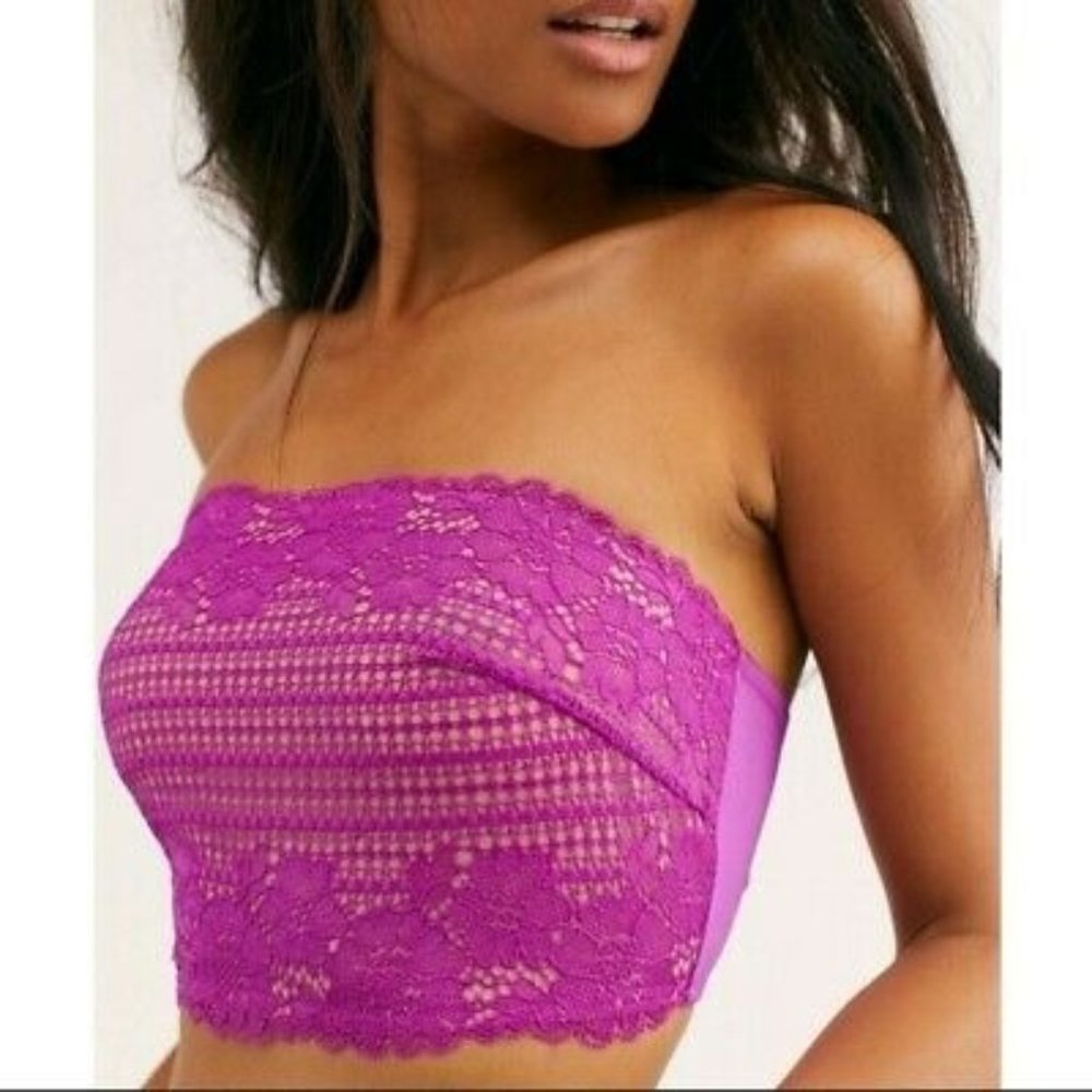 NWT Free People X Revolve Camila Bandeau in Deep Orchid